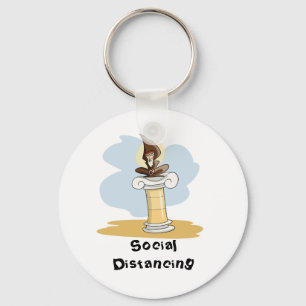 Social Distancing Key Ring