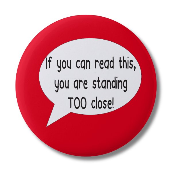 Social distancing pin badge (Creator Uploaded)