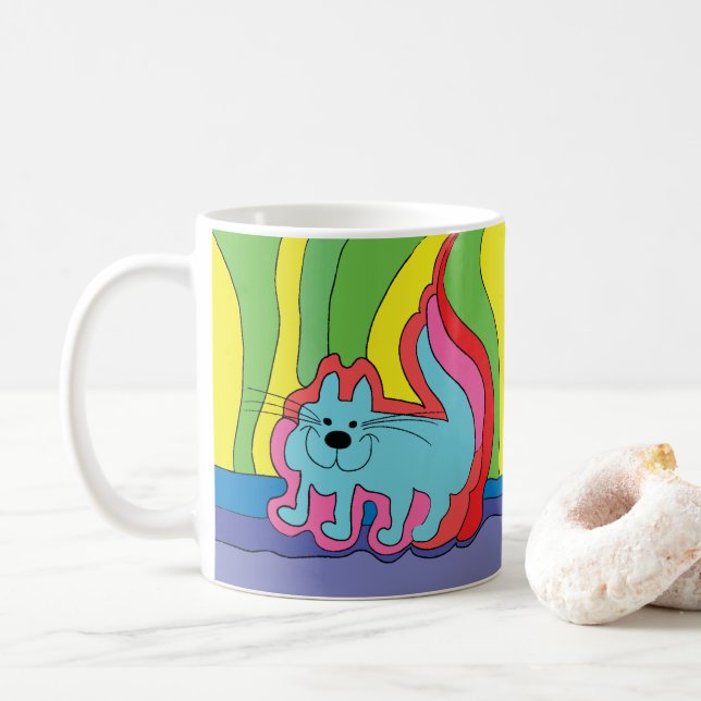 Social Distancing PurrFerred CAT Coffee Mug (With Donut)