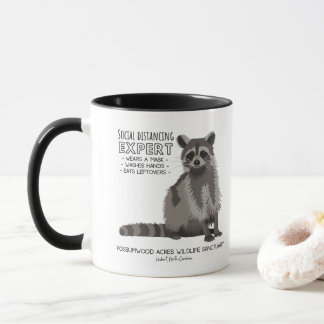 Social Distancing Raccoon Mug