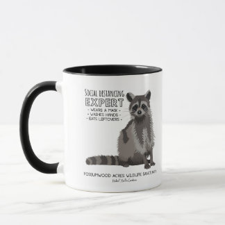 Social Distancing Raccoon Mug