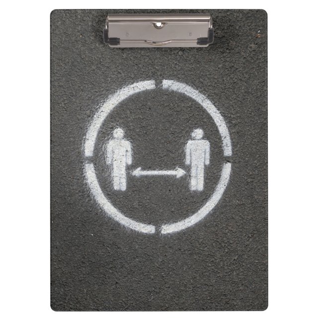 Social distancing sign clipboard (Front)