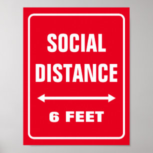 Social Distancing sign Custom Corona Virus posters