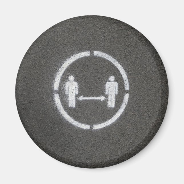Social distancing sign magnet (Front)
