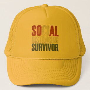 Social Distancing Survivor Trucker Hat