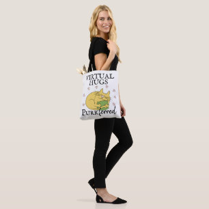 Social Distancing Virtual Hugs PurrFerred CAT Tote Bag