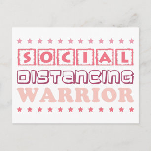 SOCIAL DISTANCING WARRIOR POSTCARD