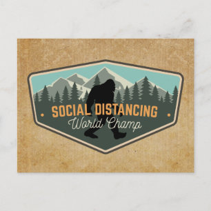 Social Distancing World Champ Post Card