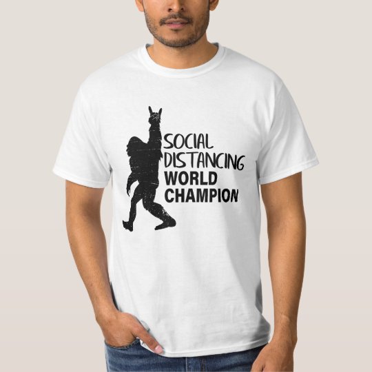 social distancing bigfoot shirt