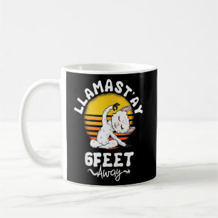Social Distancing Yoga Llama Alpaca Women Men Coffee Mug