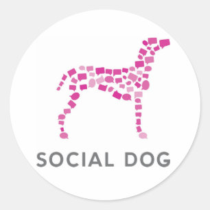 Social Dog Media Stickers 1.5"
