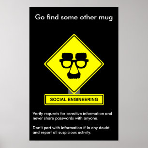 Social Engineering Security Awareness Poster