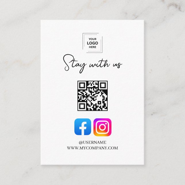 Social Follow Request Marketing Insert Design (Front)
