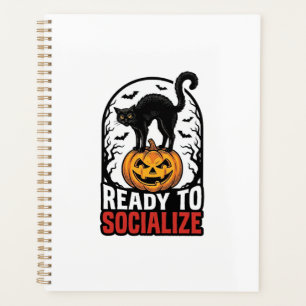 Social Halloween Cat Spooky Party Humour Design_1 Planner