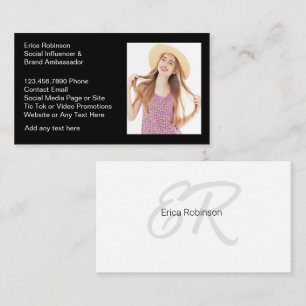 Social Influencer Brand Ambassador Business Cards