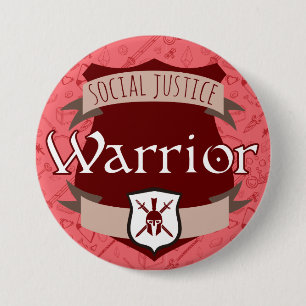 Social Justice Class Button: Warrior 7.5 Cm Round Badge