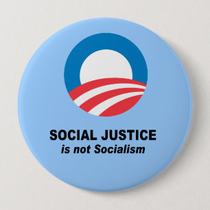 Social Justice is not socialism 10 Cm Round Badge