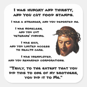Social Justice Jesus Square Sticker