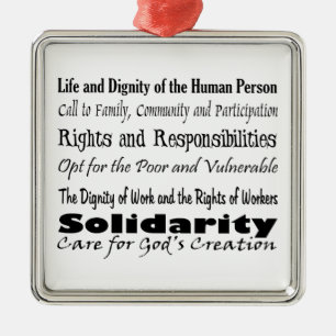Social Justice Themes Metal Tree Decoration