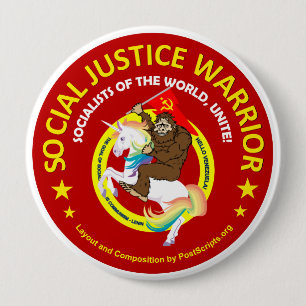 Social Justice Warrior 10 Cm Round Badge
