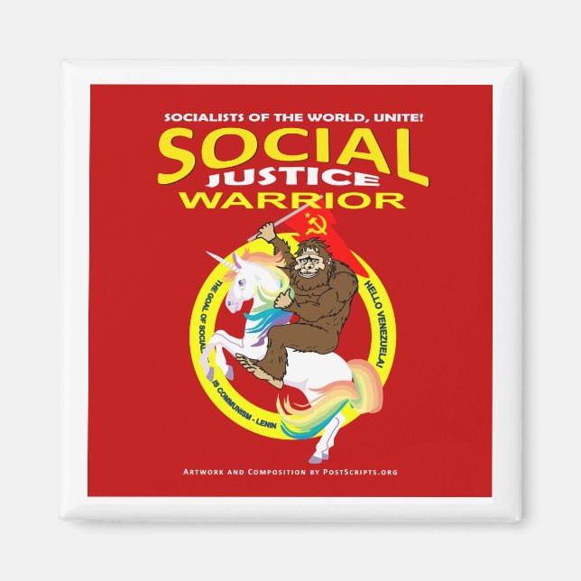 Social Justice Warrior Magnet (Front)