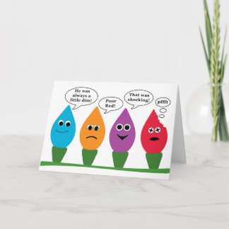 Social Lights Funny Christmas Lights One Dead Bulb Holiday Card