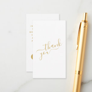 Social logos, gold and white order insert Card.