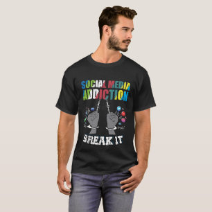 Social Media Awareness T-Shirt Design-Men & Women 