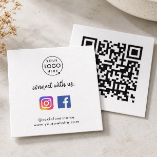 Social Media Business Card Instagram Facebook QR