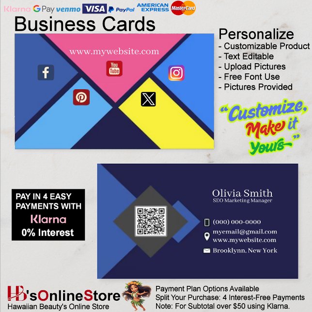 Social Media Business Cards 8 Pack of 100 (Social Media Business Cards 8 Pack of 100.)