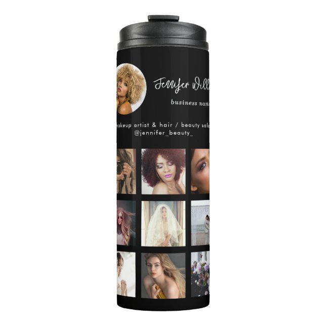 Social Media Business Custome Photo Thermal Tumbler (Front)
