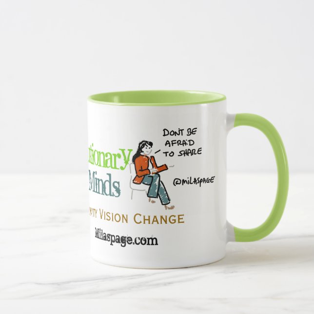 Social Media Coffee Revolutionary Minds - Green Mug (Right)