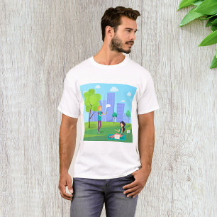 Social Media Communication in City Park T-Shirt