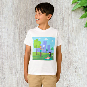 Social Media Communication in City Park T-Shirt