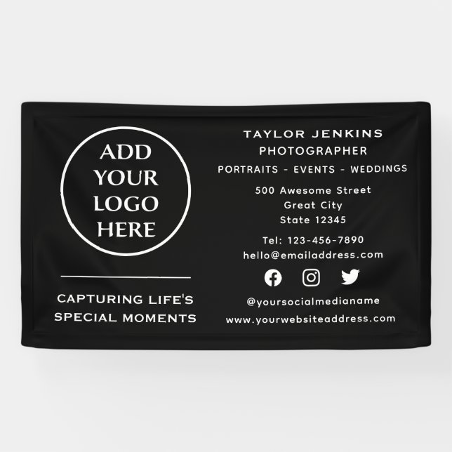 Social Media Corporate Professional Company Logo Banner (Horizontal)