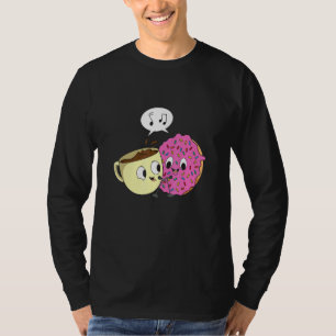 Social Media Duet Design For A Doughnut And Coffee T-Shirt