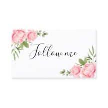 Social media floral watercolor trendy pink flowers