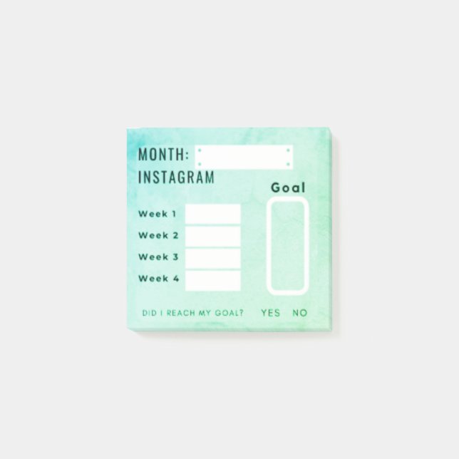 Social Media Followers Tracker Post-It® Notes (Front)