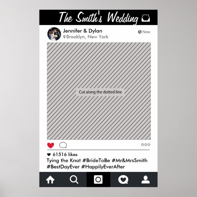 Social Media Frame Party Photo Prop Poster (Front)