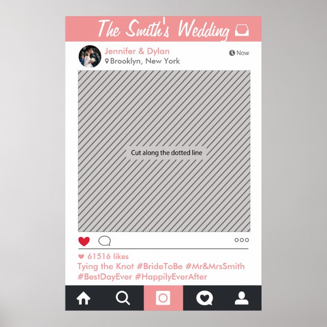 Social Media Frame Party Photo Prop Poster (Front)