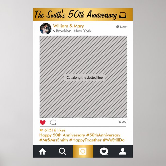 Social Media Frame Party Photo Prop Poster (Front)