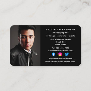Social Media Freelance Photographer Photo Headshot Business Card