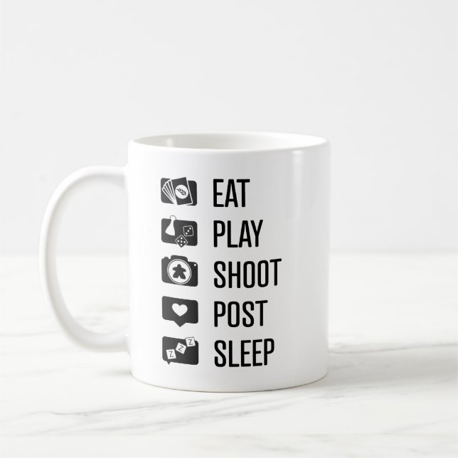 Social Media Gamer Black Art Mug (Left)