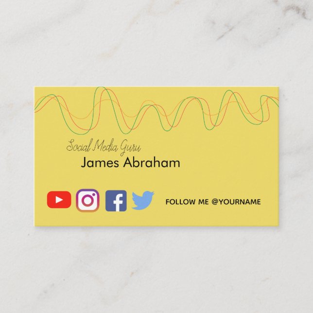 Social Media  - Good Vibration - Business Card (Front)
