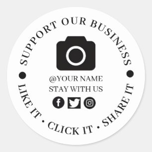 Social Media Growth Business Round Sticker Design