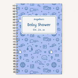 Social Media Icon Pattern  Notebook