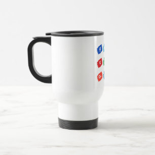 Social media icon  travel mug