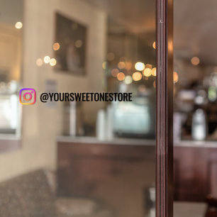 Social Media Icon & Your Instagram Name  Window Cling