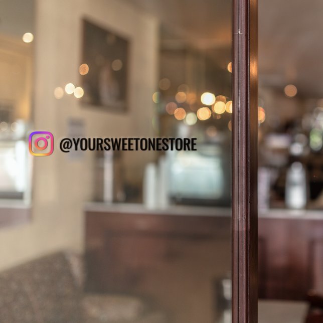 Social Media Icon & Your Instagram Name  Window Cling (Creator Uploaded)