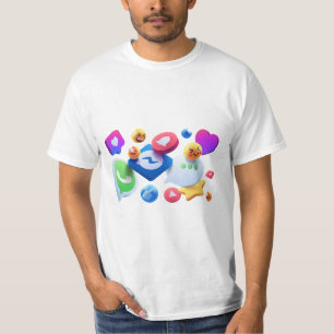 social media icons T-shirt